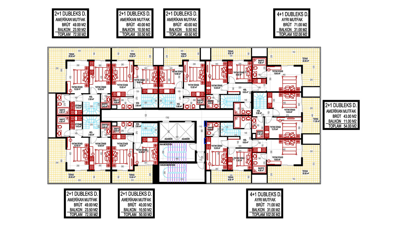План этажа общий дуплекс 2